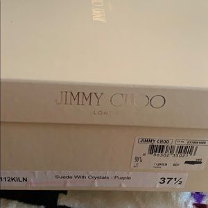 Jimmy choo suede with crystals in purple